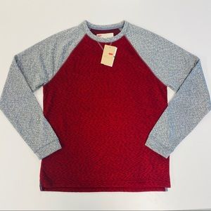 Levi’s Red and Grey Long Sleeve Shirt | Large